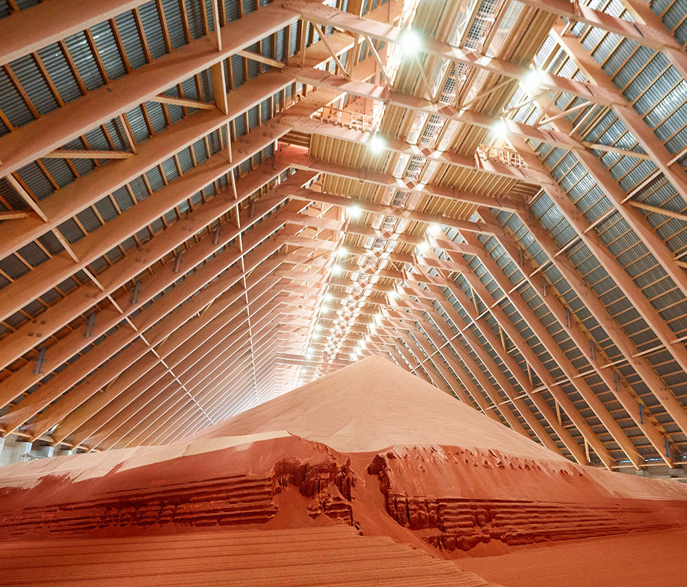 Barn with grain in it